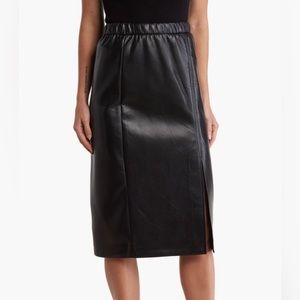T Tahari Faux Leather Pencil Skirt